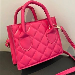 Solid Quilted Satchel Bag